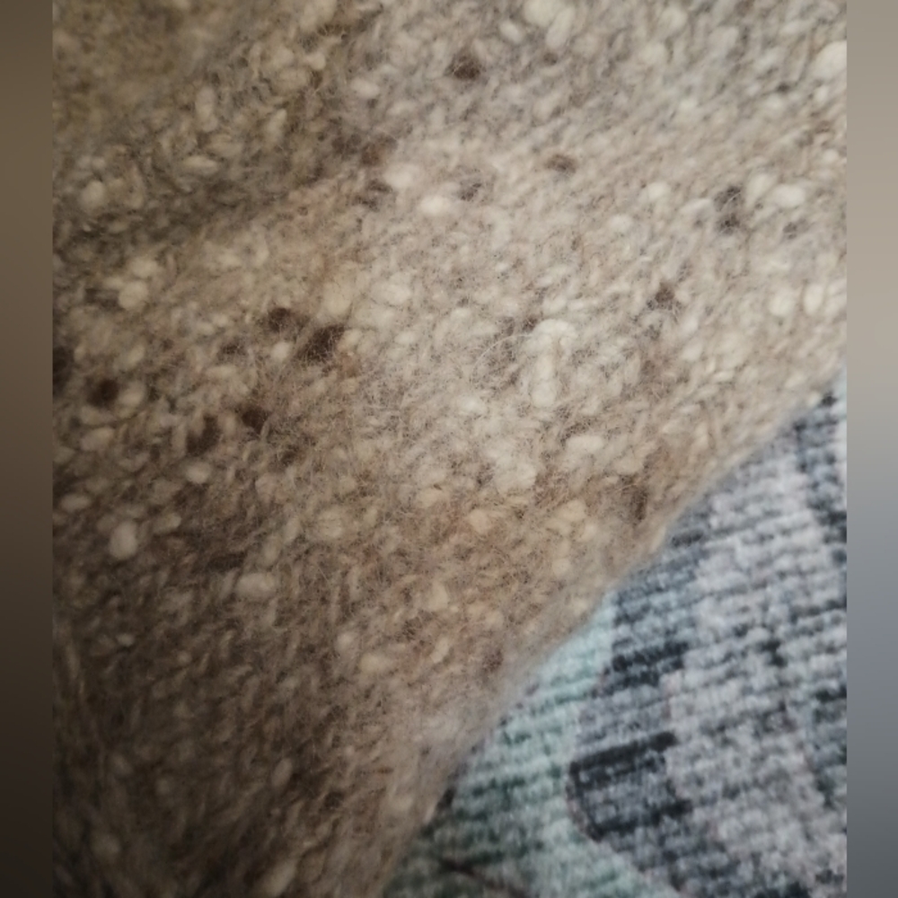 Vintage Bass Co Mens Chunky Knit Wool Grandpa Sweater XL Tan Forest Outdoor - Picture 5 of 11